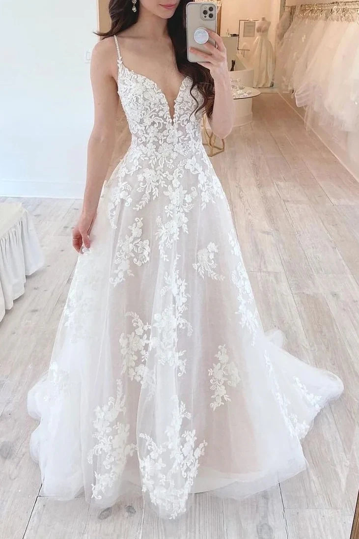 Price Buster casual summer dressSpaghetti Straps A-Line Appliques Long Wedding Dress Price Buster casual summer dressSpaghetti Straps A-Line Appliques Long Wedding Dress