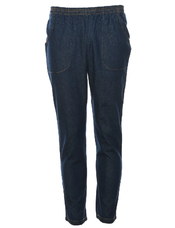 Steals and Deals fashionable outerwearDark Wash Denim Trousers - W26 L30