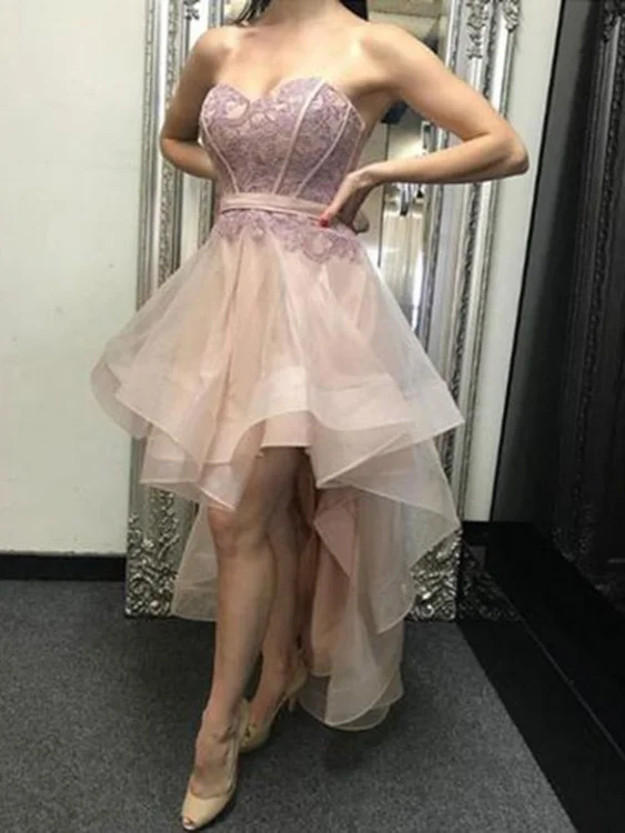 Mega Sale High Low Homecoming Dresses Sweetheart A Line Short Prom Dress Cute Party Dress JK870
