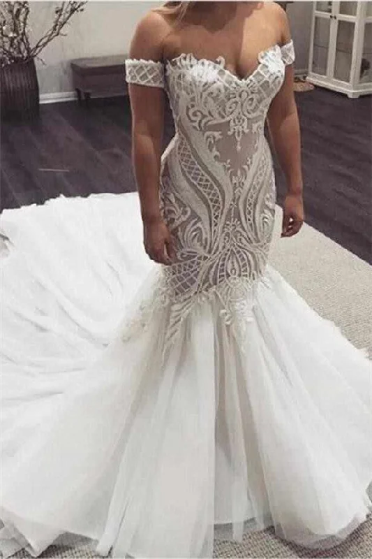 Big Savings Sweetheart Luxurious Mermaid Court Train Beach Wedding Dress