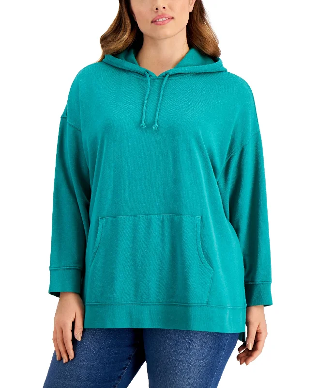 Extra Savings casual hoodie for falltrendy gym wear hoodieStyle & Co Plus Size Solid Oversized Hoodie