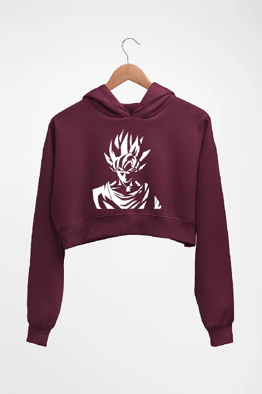 Discount Deals fleece-lined hoodieAnime Goku Crop HOODIE FOR WOMEN