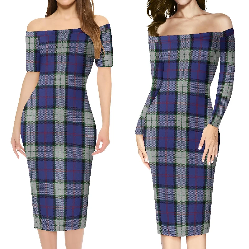 TIME-Limited Offer Sinclair Dress Tartan Off Shoulder Lady Dress