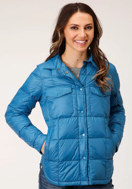 Markdown Madness trendy bomber coatWOMENS PARACHITE JACKET WITH DOWNFILL TEAL