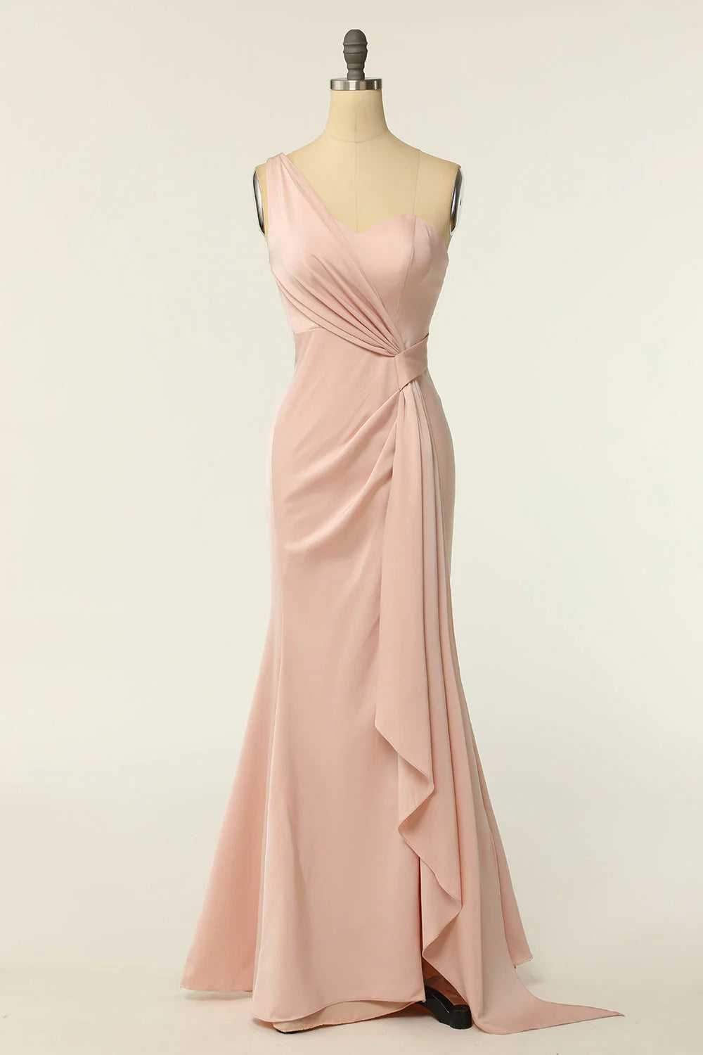 Midnight Madness casual knit dressTrumpet One Shoulder Sleeves Empire Ruffled Bridesmaid Dress