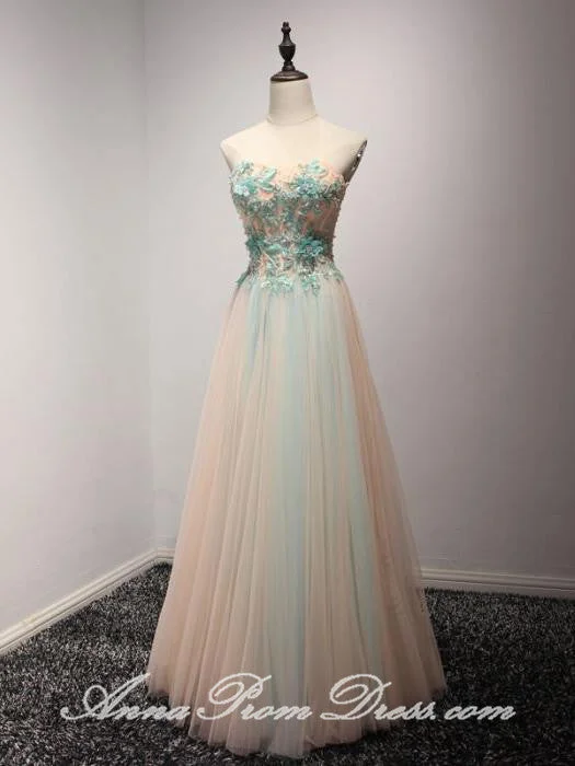 Crazy Deals Long Prom Dresses Sweetheart Floor-length Appliques Beautiful Prom Dress Sexy Evening Dress JKL596
