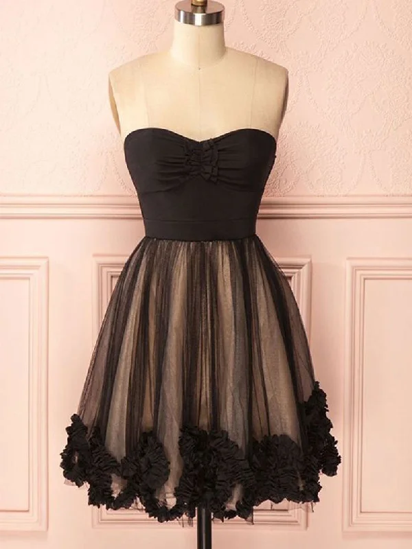 Value Deals Little Black Dress Homecoming Dresses A Line Cheap Short Prom Dress Party Dress JK726
