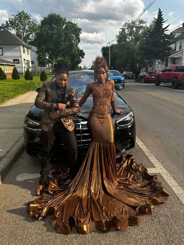 Loyalty Reward vintage dressStunning Mermaid Prom Dress with Train For Black Girls  Y4202