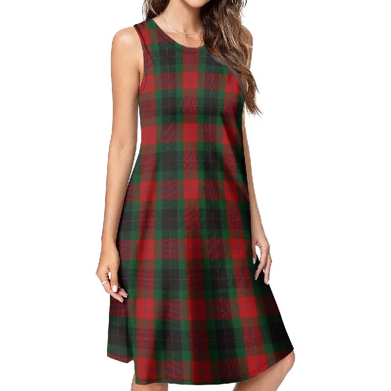 Weekend Deal Skene of Cromar Black Tartan Womens Casual Dresses