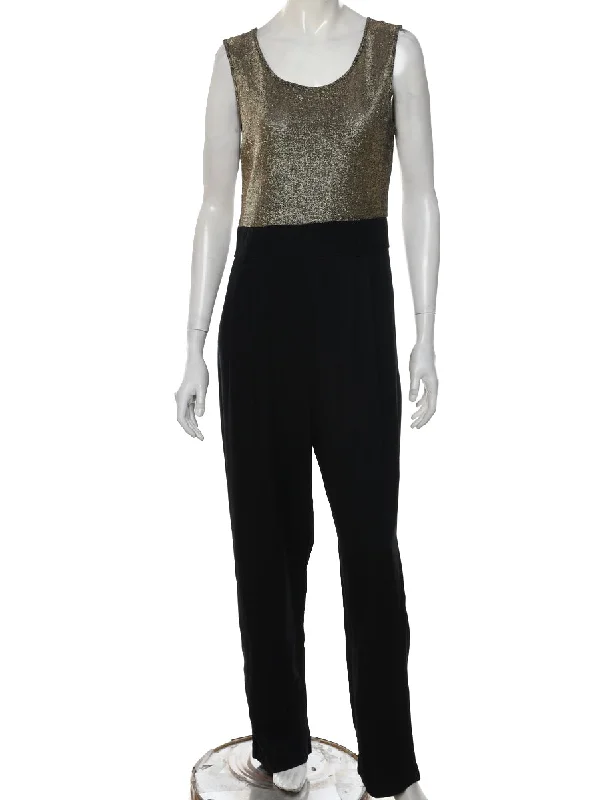 Exclusive Offers lightweight outerwearLurex Thread Pattern Jumpsuit - S