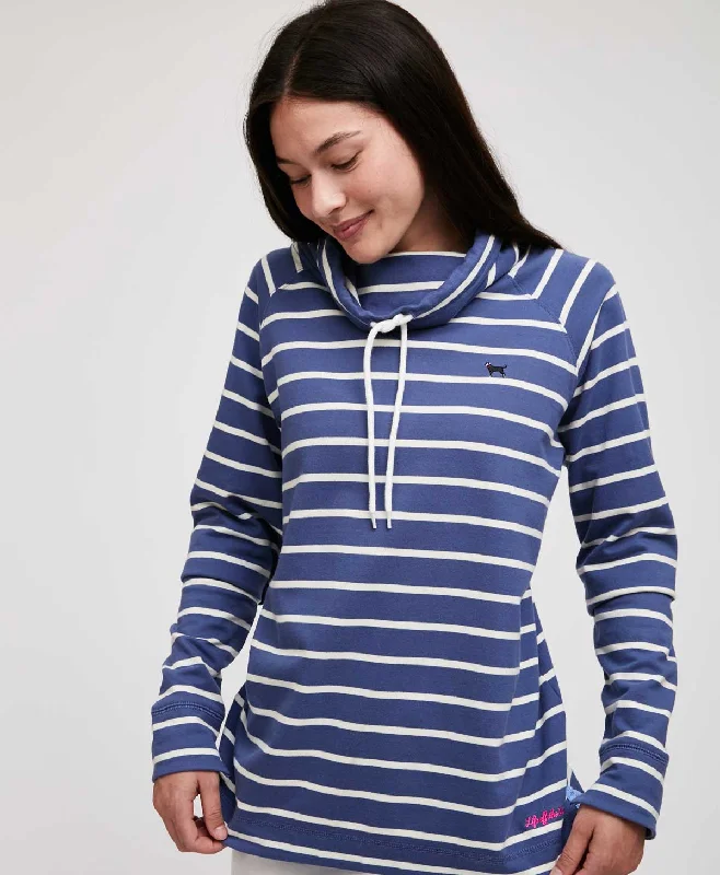 Crazy Deals sleek hoodiestylish sports hoodieLadies Classic Stripe Chappy Cowlneck