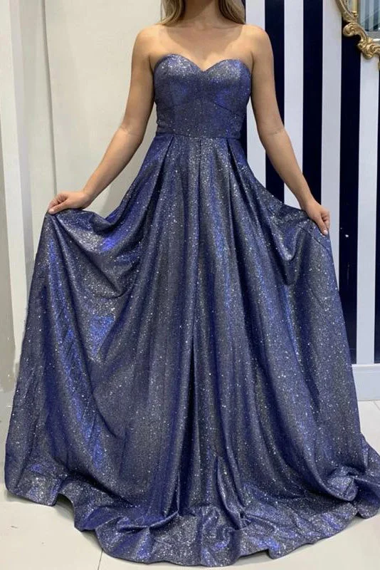 Limited Time Sweetheart A-line Shiny Prom Dresses For Teens Simple Party Dress  GJS167