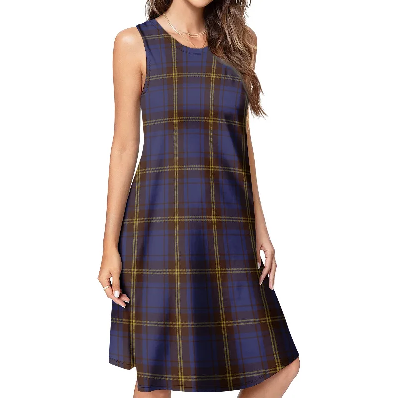 Factory Direct Sale Sligo County Ireland Tartan Womens Casual Dresses