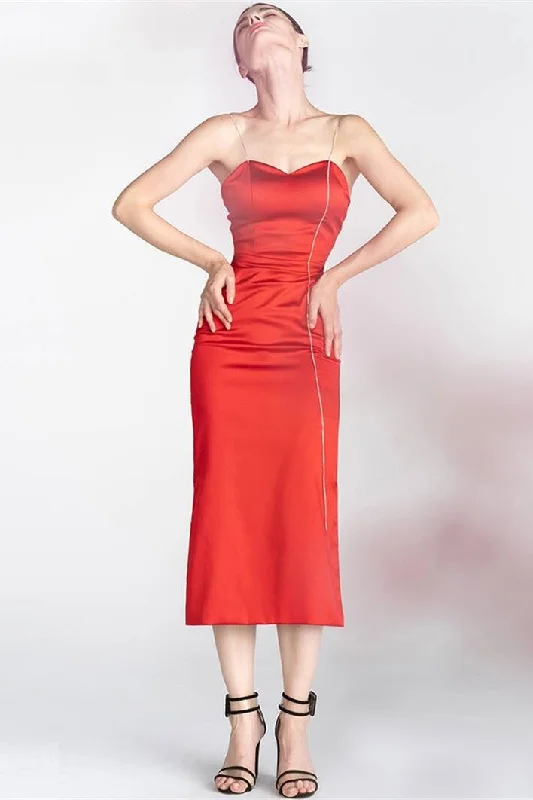 Limited Quantity ashionable dressSweetheart Red Midi Dress
