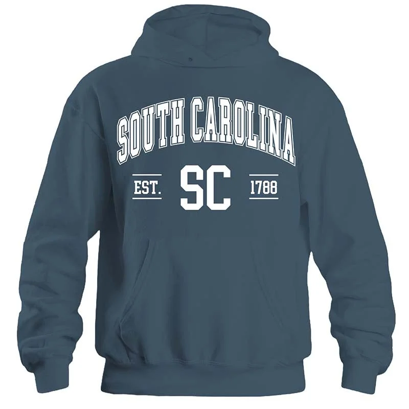 Great Deals minimal hoodievibrant athletic hoodieSouth Carolina Established Hoodie in Airforce Blue
