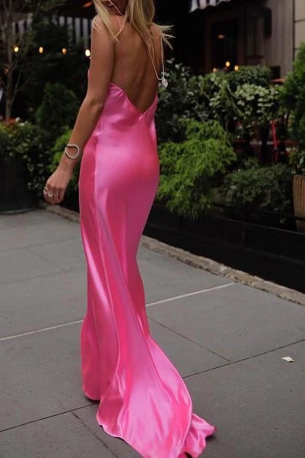 Hurry In summer floral dressCasual V-Neck Spaghetti Straps Open Back Bridesmaid Dress Hurry In summer floral dressCasual V-Neck Spaghetti Straps Open Back Bridesmaid Dress