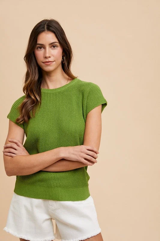 Markdowns oversized hoodieeco-friendly sports hoodieAnnie Wear Round Neck Short Sleeve Sweater