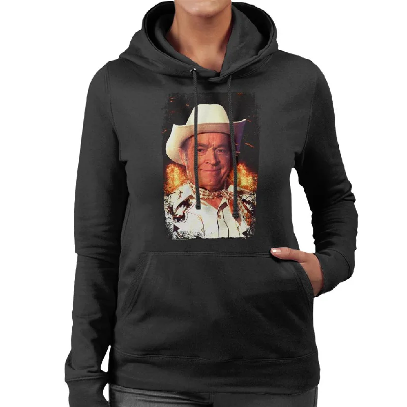 Buy More, Save More oversized pullover sweatshirtTV Times Bob Hope Cowboy 1978 Women's Hooded Sweatshirt