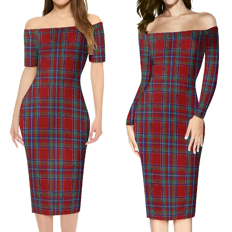 Best Bargains Spens Tartan Off Shoulder Lady Dress