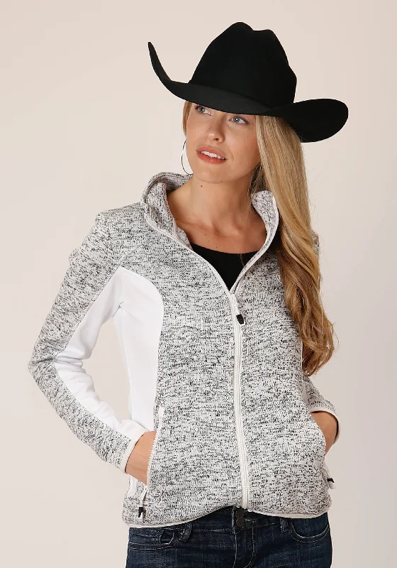 Loyalty Reward classic trench coatWOMENS CREAM SWEATER KNIT FLEECE TECH JACKET