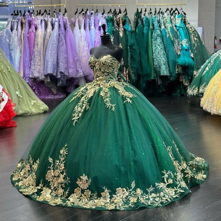 Crazy Deals spaghetti strap dressGlitter Sweetheart Green Tulle and Gold Appliques Ball Gown Sweet 16 Dress Princess Dress Y4304 Crazy Deals spaghetti strap dressGlitter Sweetheart Green Tulle and Gold Appliques Ball Gown Sweet 16 Dress Princess Dress Y4304