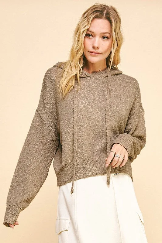 Buy More, Save More retro hoodielightweight workout sweatshirtDavi & Dani Drop Shoulder Long Sleeve Hooded Sweater