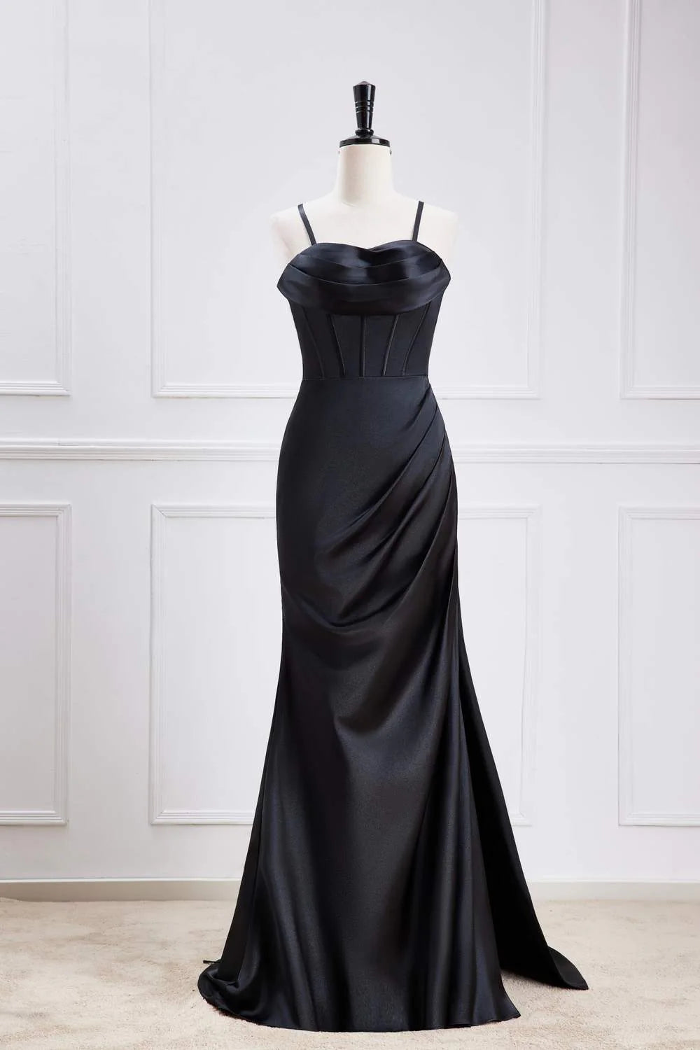 Midnight Madness lace-up dressSatin Trumpet Sweetheart Spaghetti Straps Bridesmaid Dress Midnight Madness lace-up dressSatin Trumpet Sweetheart Spaghetti Straps Bridesmaid Dress