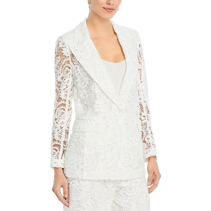 Value Deals warm trench coatWomens Lace Long Sleeve One-Button Blazer