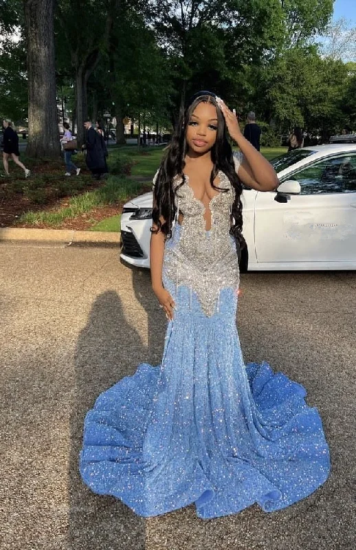 Special Buy winter dressBlue velvet sequins prom dress, engagement dresses,wedding reception dresses Y4247 Special Buy winter dressBlue velvet sequins prom dress, engagement dresses,wedding reception dresses Y4247
