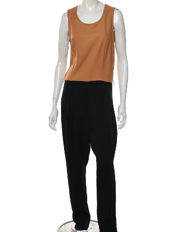 Quick Sale cozy coatBrown & Black Two Tone Jumpsuit - M