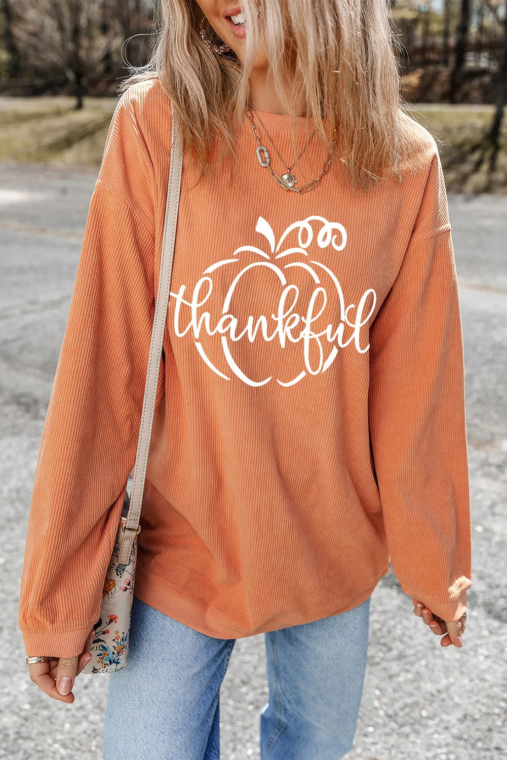 Mega Deal luxe hoodiefashionable workout wearGraphic Round Neck Long Sleeve Sweatshirt