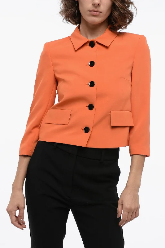 Hurry In oversized coatEDRA Solid Color Blazer with Flap Pockets and Contrast Buttons 40 Italian size