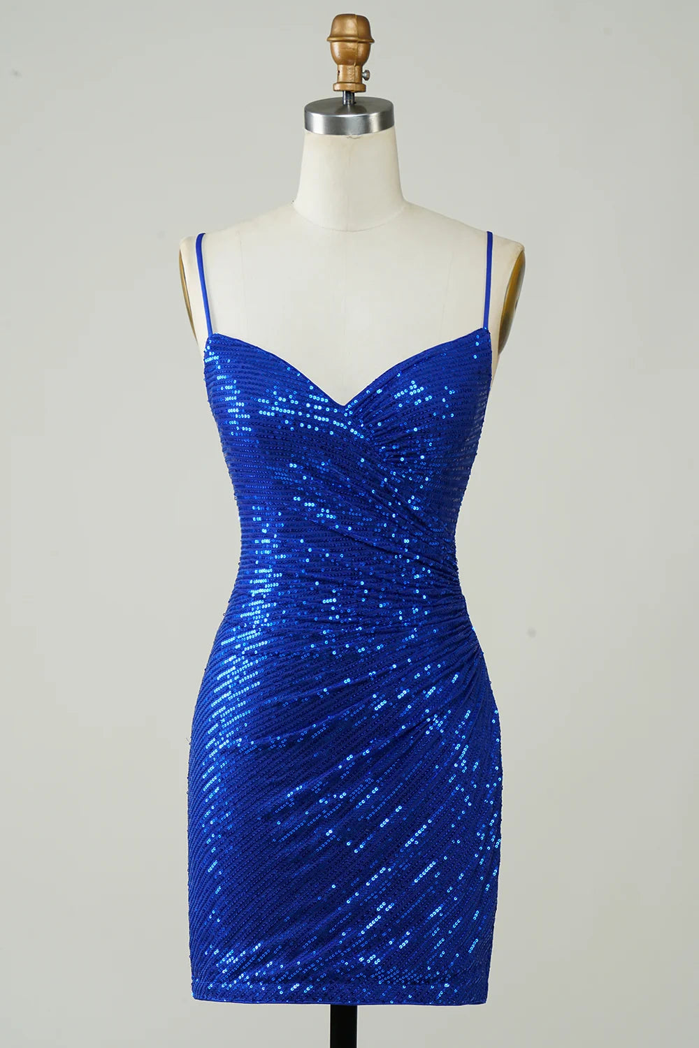 Savings Spectacular tiered dressSheath Fully Sequins V-Neck Spaghetti Straps Homecoming Dress