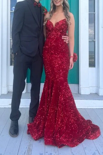 Can't Miss luxury dressTrumpet V-Neck Strapless Party Prom Dress With Fully Sequins