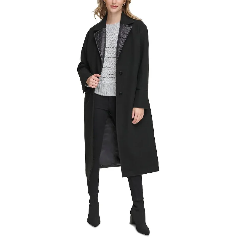 Daily Deals versatile coatWomens Mixed Media Puffer Long Coat