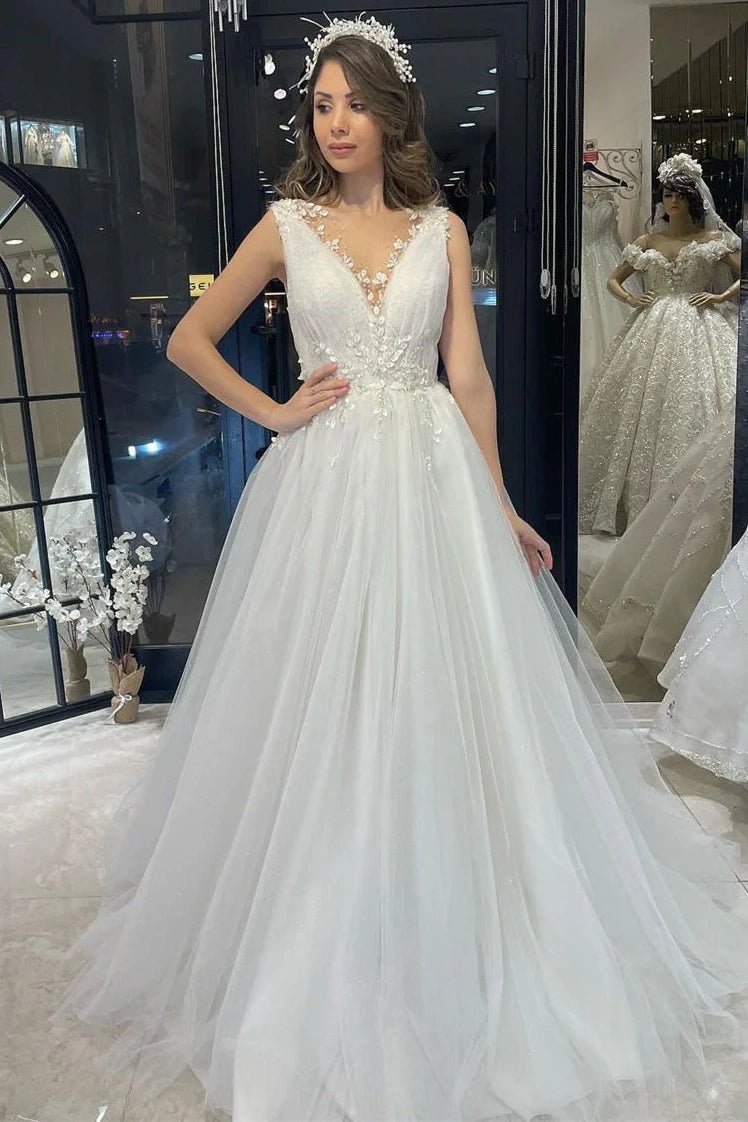 Major Savings playful dressTulle A-Line V-Neck Sleeveless Empire Beach Wedding Dress Major Savings playful dressTulle A-Line V-Neck Sleeveless Empire Beach Wedding Dress