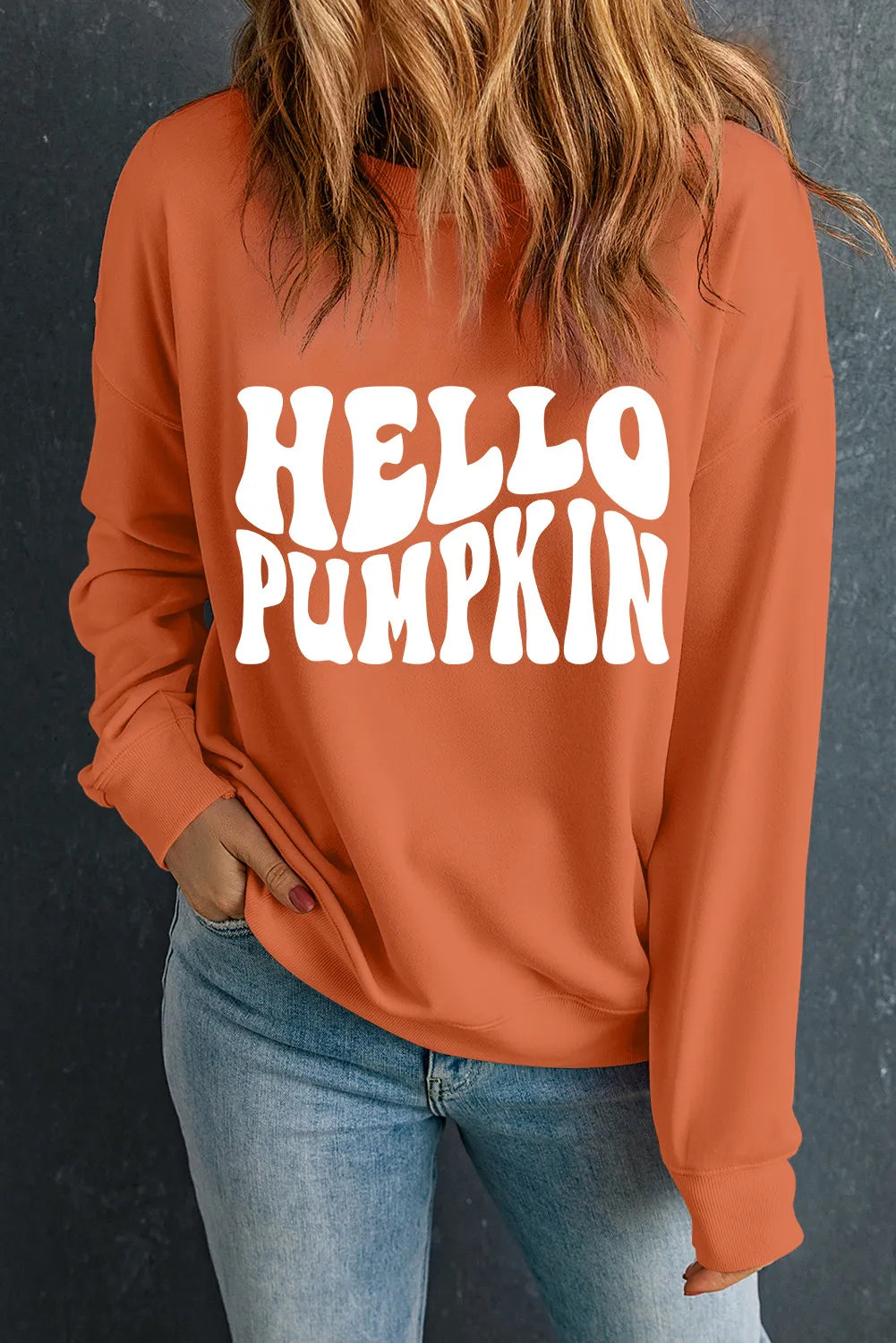Savings Spectacular activewear hoodiecomfortable athletic sweatshirtHello Pumpkin Women's Graphic Long Sleeve Sweatshirt