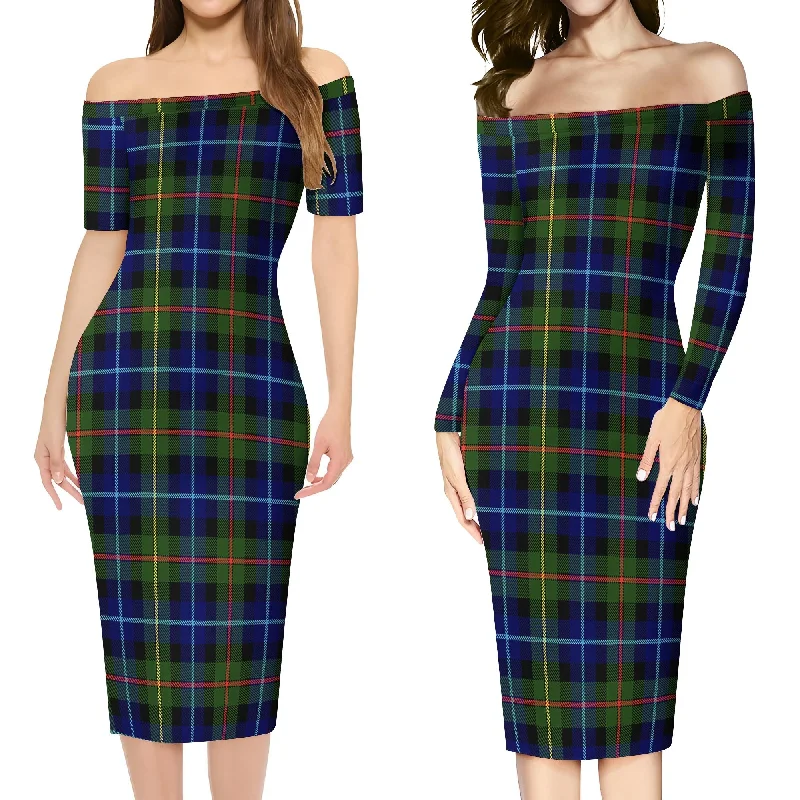 Limited Availability Smith Tartan Off Shoulder Lady Dress