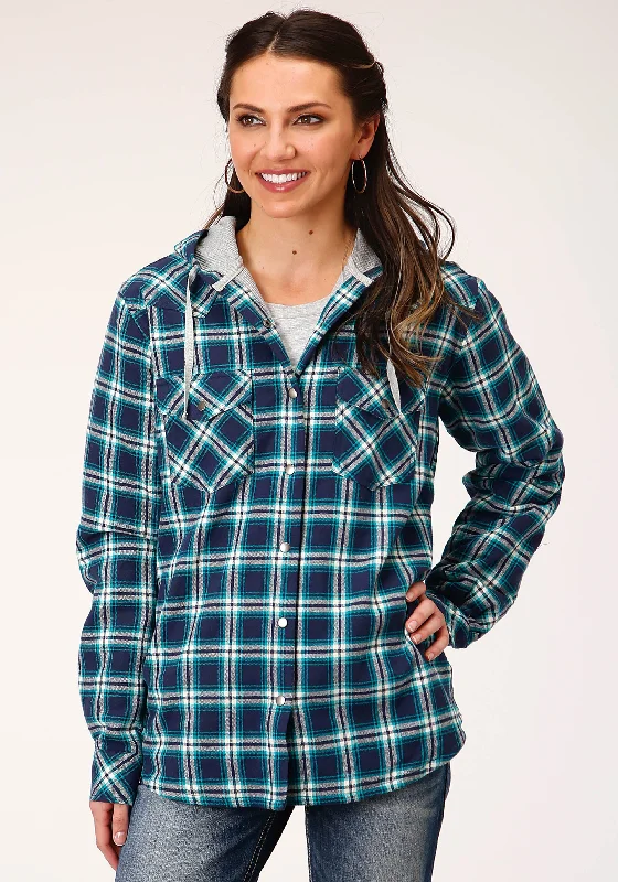 Seasonal Sale classic trench coatWOMENS LONG SLEEVE SNAP THERMAL LINED FLANNEL SHIRT JACKET