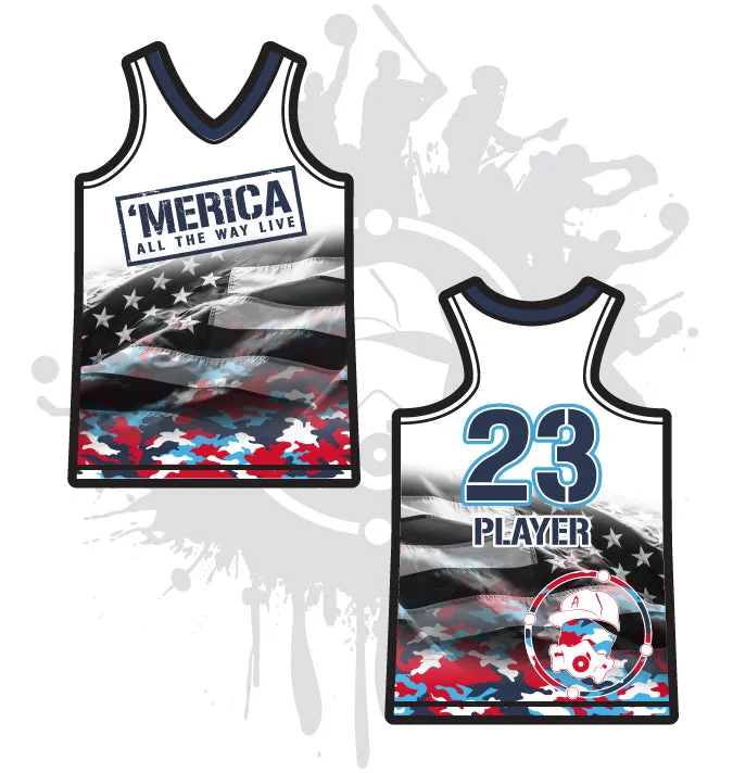 Today Only fashionable hoodiecool activewear hoodie"Merica Women's Racerback Full Dye Jersey