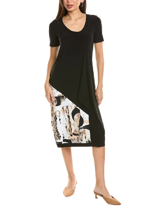 Seasonal Clearance faux fur coatJoseph Ribkoff Contrast Midi Dress
