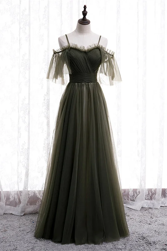 Best Bargains off-shoulder dressDusty Green Off-the-Shoulder Straps Pleated Ruffle Maxi Formal Dress Best Bargains off-shoulder dressDusty Green Off-the-Shoulder Straps Pleated Ruffle Maxi Formal Dress