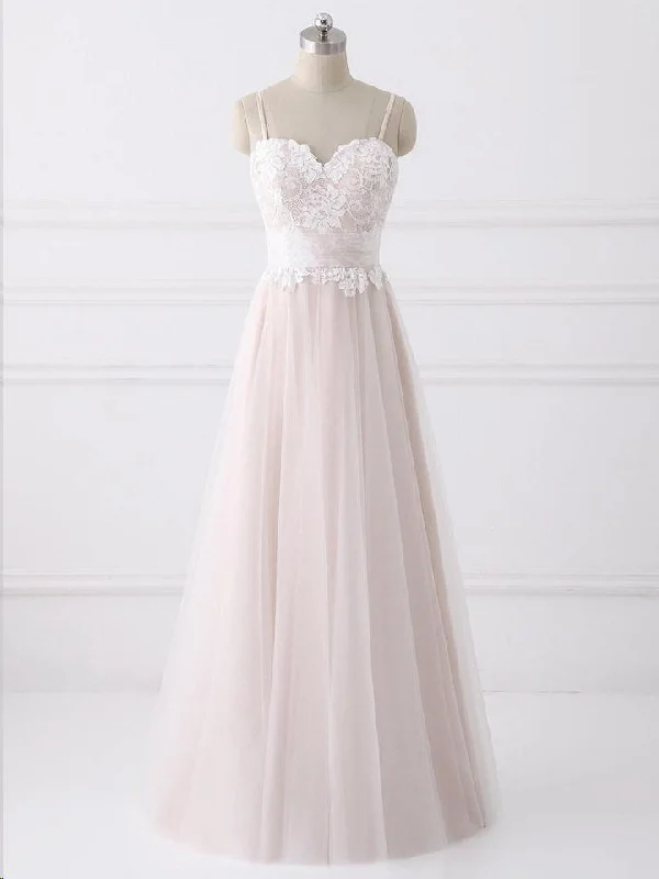 Buy More, Save More Fairy Prom Dresses with Straps Lace Long Blush Pink Beautiful Prom Dress JKL1559