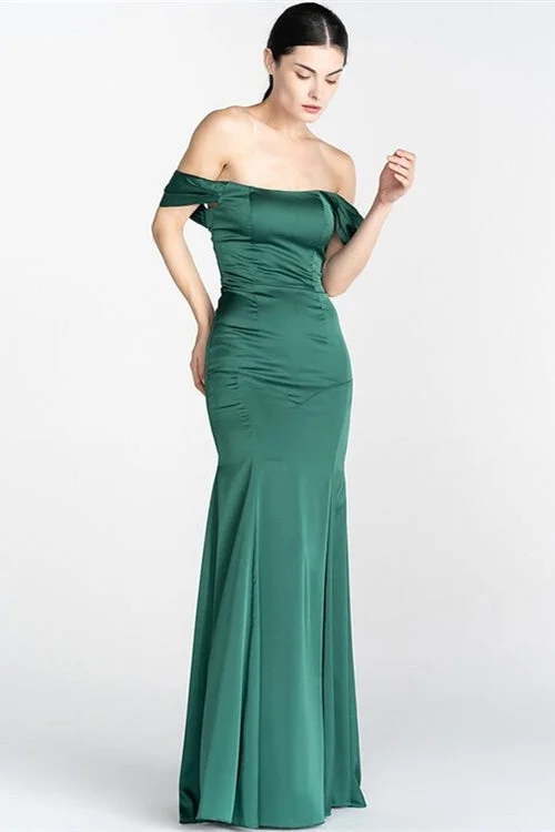 Steals and Deals casual shift dressMermaid Green Off the Shoulder Long Dress