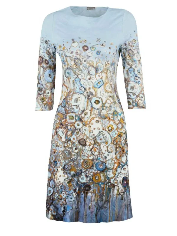Daily Deals vintage-inspired dressSimply Art Dress in Blue Multi