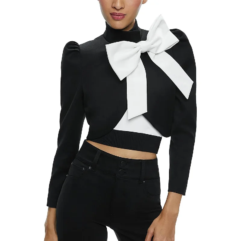 Limited Time casual sports coatWomens Bow Cropped Bolero