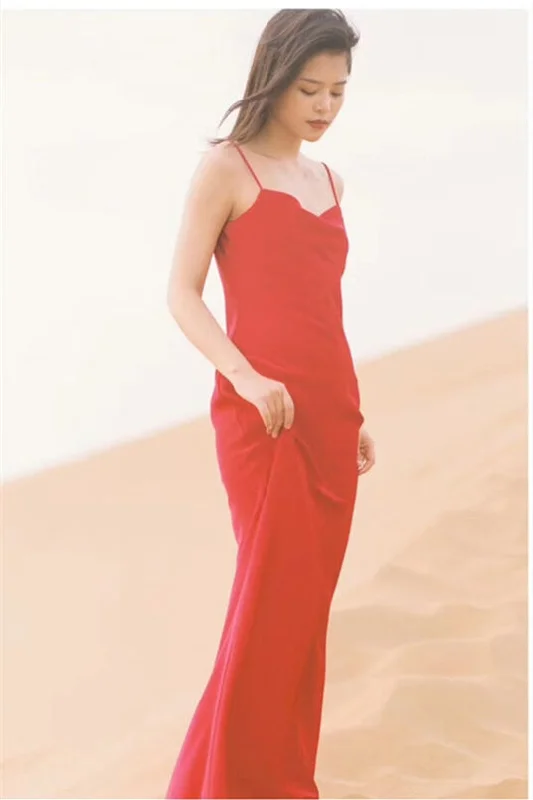 Can't Be Beat casual knit dressBackless Red Mermaid Evening Dress