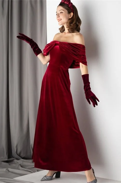 Early Bird Discount casual evening dressOff the Shoulder Burgundy Velvet Midi Dress Early Bird Discount casual evening dressOff the Shoulder Burgundy Velvet Midi Dress