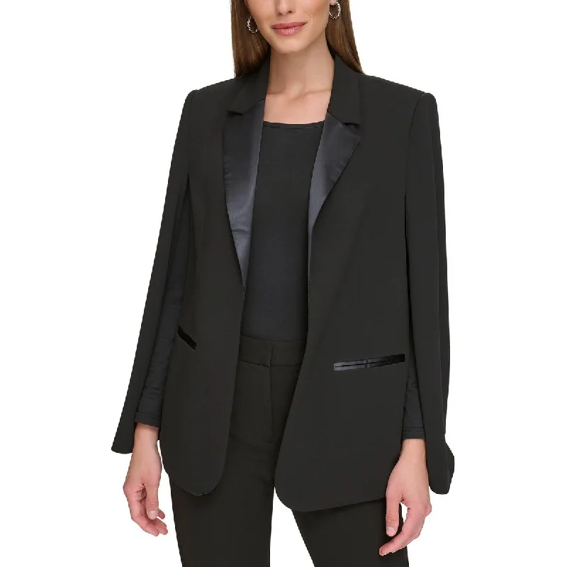 Bonus Savings minimalist jacketPetites Womens Solid Collared Open-Front Blazer