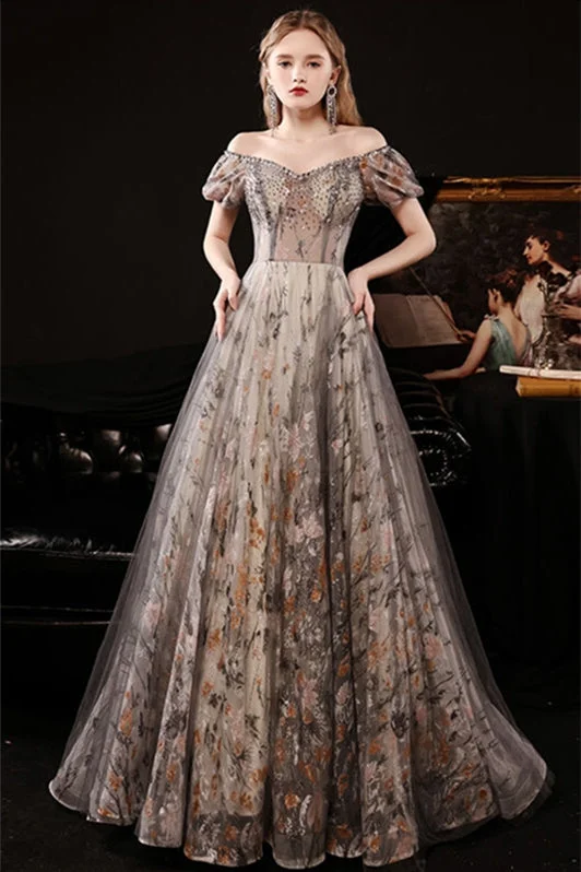 Seasonal Clearance wrap dressPrincess Black Flora Long Formal Gown